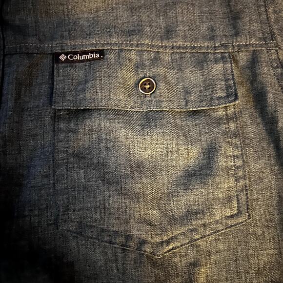 Columbia Gavin Ridge Vented Outdoors Hiking Shirt Mens L Blue Heather - Picture 5 of 8